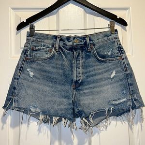 Agolde Jaden Surreal Denim Cut-Offs, size 27.
